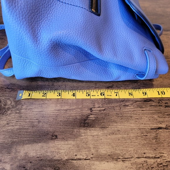 Kate Spade Kacy Chester Street Periwinkle Blue Leather Backpack Purse - Picture 9 of 13